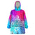 Polynesia Wearable Blanket Hoodie Plumeria Galaxy Gradient Curves LT7 One Size Galaxy - Polynesian Pride