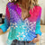 Polynesia Women Casual Shirt Plumeria Galaxy Gradient Curves LT7 Female Galaxy - Polynesian Pride