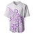 Polynesia Baseball Jersey Plumeria Lavender Curves LT7 Purple - Polynesian Pride