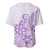 Polynesia Baseball Jersey Plumeria Lavender Curves LT7 - Polynesian Pride