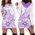 Polynesia Hoodie Dress Plumeria Lavender Curves LT7 - Polynesian Pride