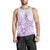 Polynesia Men Tank Top Plumeria Lavender Curves LT7 - Polynesian Pride