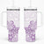 Polynesia Tumbler With Handle Plumeria Lavender Curves