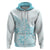 Polynesia Hoodie Plumeria Turquoise Curves LT7 - Polynesian Pride