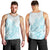 Polynesia Men Tank Top Plumeria Turquoise Curves LT7 - Polynesian Pride