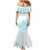 Polynesia Mermaid Dress Plumeria Turquoise Curves LT7 - Polynesian Pride