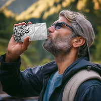 Polynesia 4 in 1 Can Cooler Tumbler Plumeria White Curves