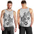 Polynesia Men Tank Top Plumeria White Curves LT7 - Polynesian Pride