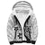 Polynesia Sherpa Hoodie Plumeria White Curves LT7 Unisex White - Polynesian Pride