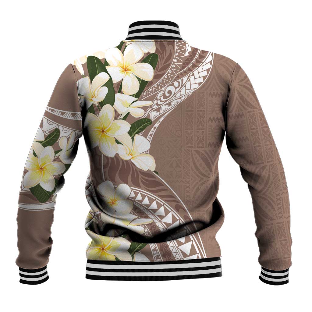 Aloha Hawaii Festive Baseball Jacket Frangipani Lace Classic - Beige LT7 - Polynesian Pride