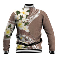 Aloha Hawaii Festive Baseball Jacket Frangipani Lace Classic - Beige LT7 - Polynesian Pride