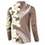 Aloha Hawaii Festive Button Sweatshirt Frangipani Lace Classic - Beige
