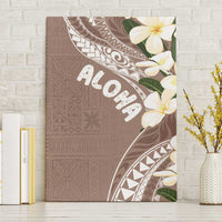 Aloha Hawaii Festive Canvas Wall Art Frangipani Lace Classic - Beige LT7 Without Frame Beige - Polynesian Pride