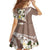 Aloha Hawaii Festive Family Matching Mermaid Dress and Hawaiian Shirt Frangipani Lace Classic - Beige