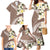 Aloha Hawaii Festive Family Matching Mermaid Dress and Hawaiian Shirt Frangipani Lace Classic - Beige