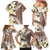 Aloha Hawaii Festive Family Matching Mermaid Dress and Hawaiian Shirt Frangipani Lace Classic - Beige