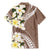 Aloha Hawaii Festive Family Matching Mermaid Dress and Hawaiian Shirt Frangipani Lace Classic - Beige