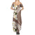 Aloha Hawaii Festive Family Matching Summer Maxi Dress and Hawaiian Shirt Frangipani Lace Classic - Beige