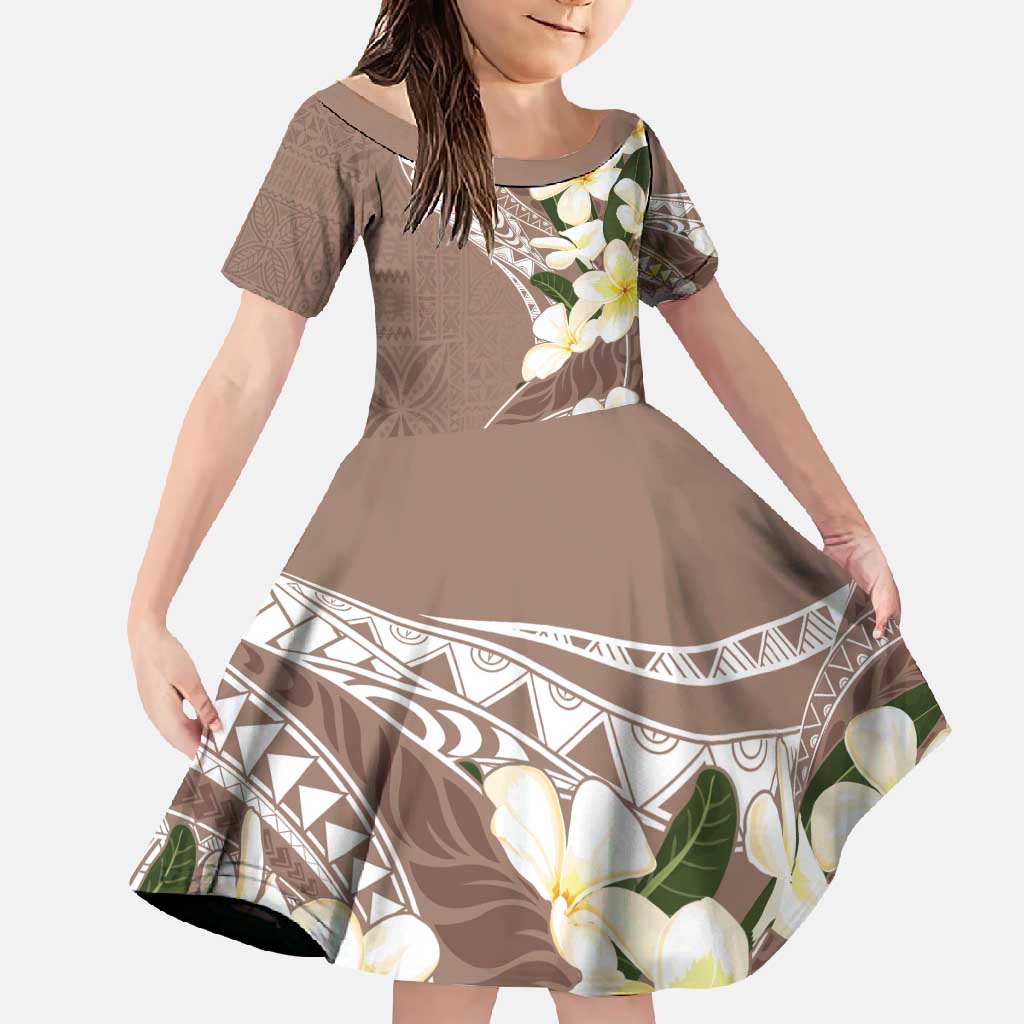 Aloha Hawaii Festive Family Matching Tank Maxi Dress and Hawaiian Shirt Frangipani Lace Classic - Beige