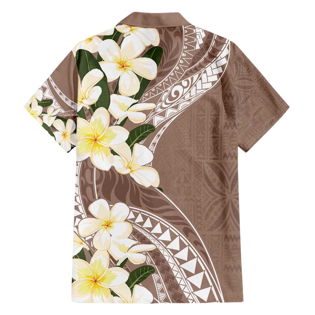 Aloha Hawaii Festive Hawaiian Shirt Frangipani Lace Classic - Beige LT7 - Polynesian Pride