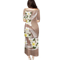 Aloha Hawaii Festive Puletasi Frangipani Lace Classic - Beige LT7 - Polynesian Pride