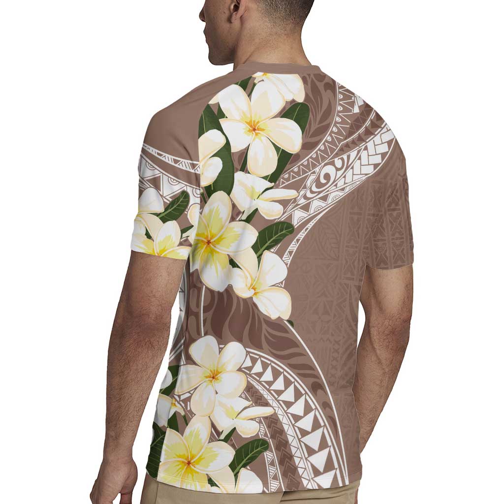 Aloha Hawaii Festive Rugby Jersey Frangipani Lace Classic - Beige LT7 - Polynesian Pride