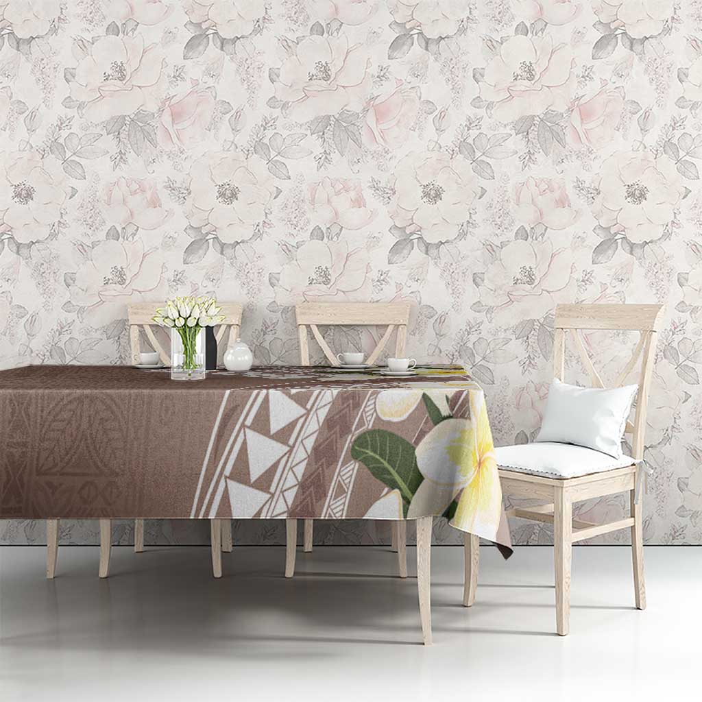 Aloha Hawaii Festive Tablecloth Frangipani Lace Classic - Beige LT7 - Polynesian Pride