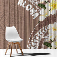 Aloha Hawaii Festive Window Curtain Frangipani Lace Classic - Beige LT7 - Polynesian Pride