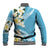 Aloha Hawaii Festive Baseball Jacket Frangipani Lace Classic - Turquoise