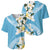 Aloha Hawaii Festive Baseball Jersey Frangipani Lace Classic - Turquoise