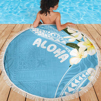Aloha Hawaii Festive Beach Blanket Frangipani Lace Classic - Turquoise LT7 - Polynesian Pride