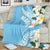 Aloha Hawaii Festive Blanket Frangipani Lace Classic - Turquoise