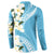 Aloha Hawaii Festive Button Sweatshirt Frangipani Lace Classic - Turquoise