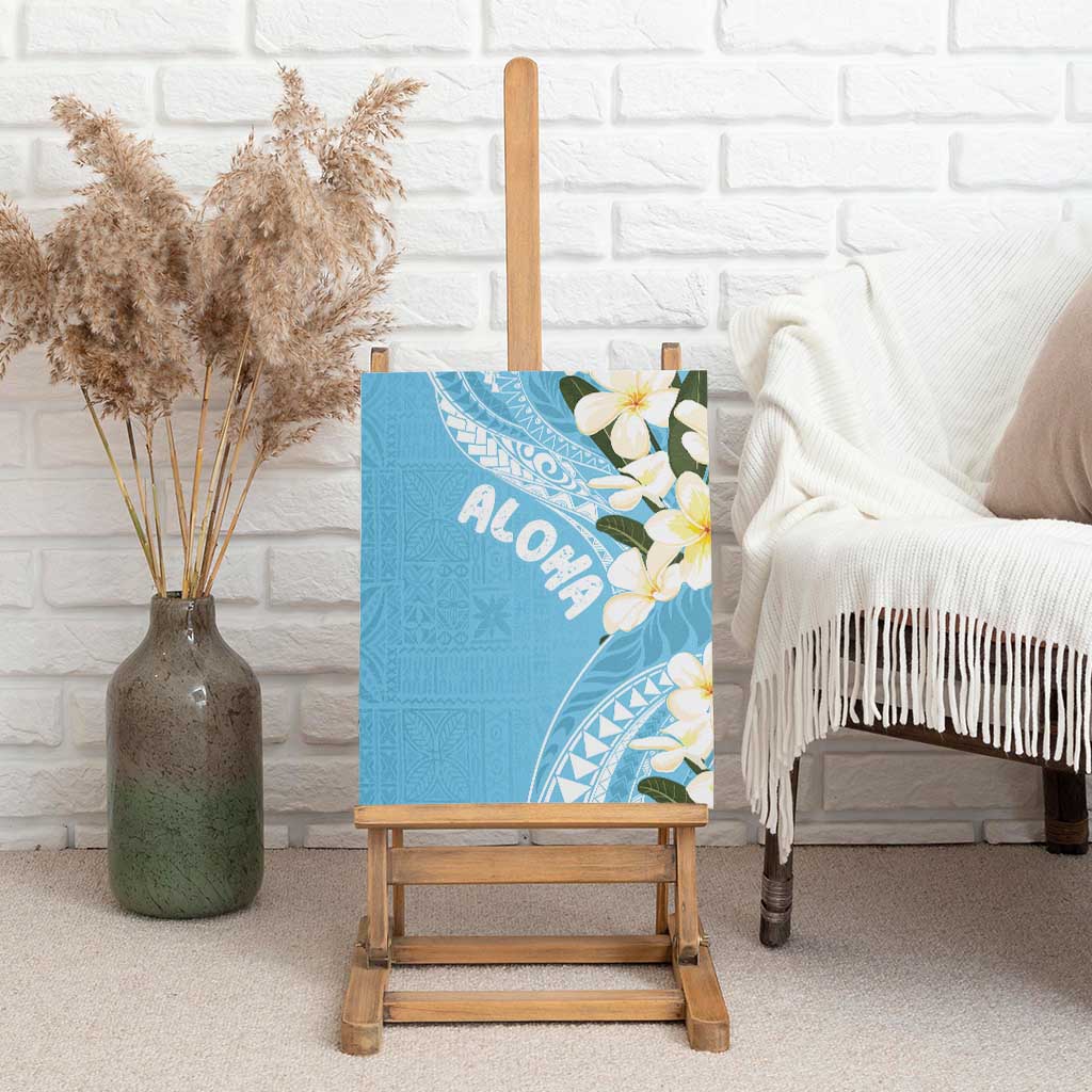Aloha Hawaii Festive Canvas Wall Art Frangipani Lace Classic - Turquoise LT7 - Polynesian Pride
