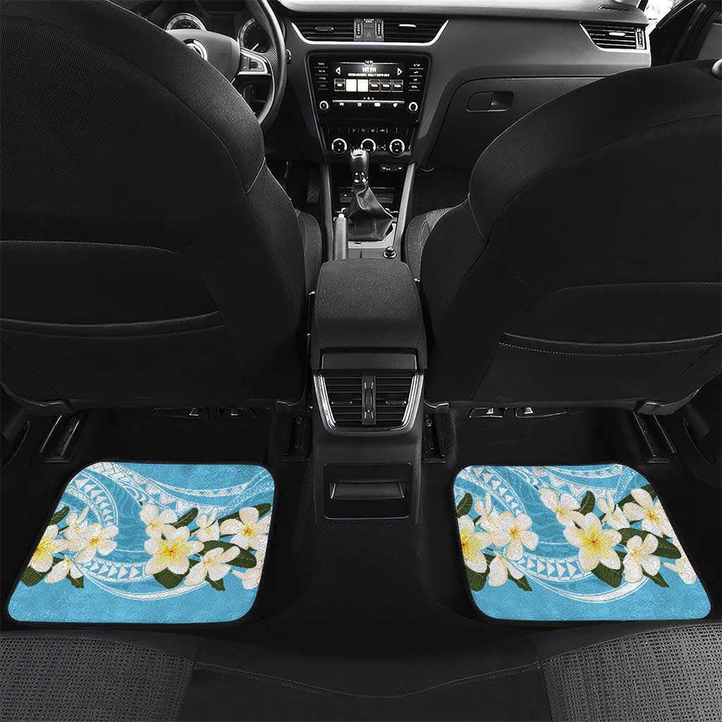 Aloha Hawaii Festive Car Mats Frangipani Lace Classic - Turquoise