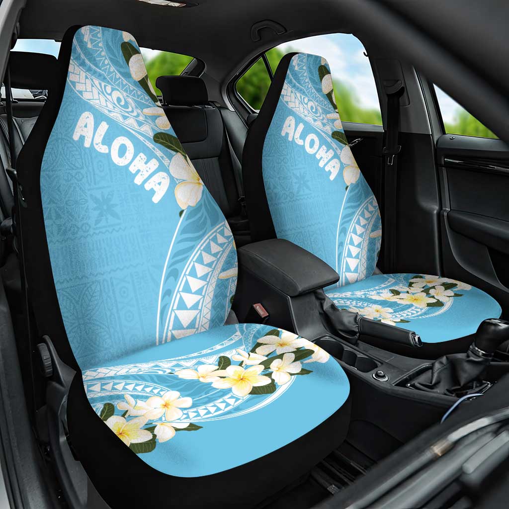 Aloha Hawaii Festive Car Seat Cover Frangipani Lace Classic - Turquoise