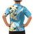 Aloha Hawaii Festive Family Matching Mermaid Dress and Hawaiian Shirt Frangipani Lace Classic - Turquoise