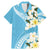 Aloha Hawaii Festive Family Matching Mermaid Dress and Hawaiian Shirt Frangipani Lace Classic - Turquoise