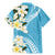 Aloha Hawaii Festive Family Matching Mermaid Dress and Hawaiian Shirt Frangipani Lace Classic - Turquoise