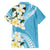 Aloha Hawaii Festive Family Matching Off Shoulder Maxi Dress and Hawaiian Shirt Frangipani Lace Classic - Turquoise