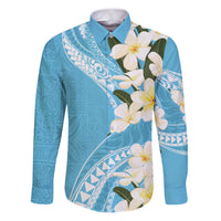 Aloha Hawaii Festive Family Matching Puletasi and Hawaiian Shirt Frangipani Lace Classic - Turquoise