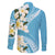 Aloha Hawaii Festive Family Matching Puletasi and Hawaiian Shirt Frangipani Lace Classic - Turquoise