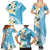 Aloha Hawaii Festive Family Matching Summer Maxi Dress and Hawaiian Shirt Frangipani Lace Classic - Turquoise