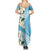 Aloha Hawaii Festive Family Matching Summer Maxi Dress and Hawaiian Shirt Frangipani Lace Classic - Turquoise