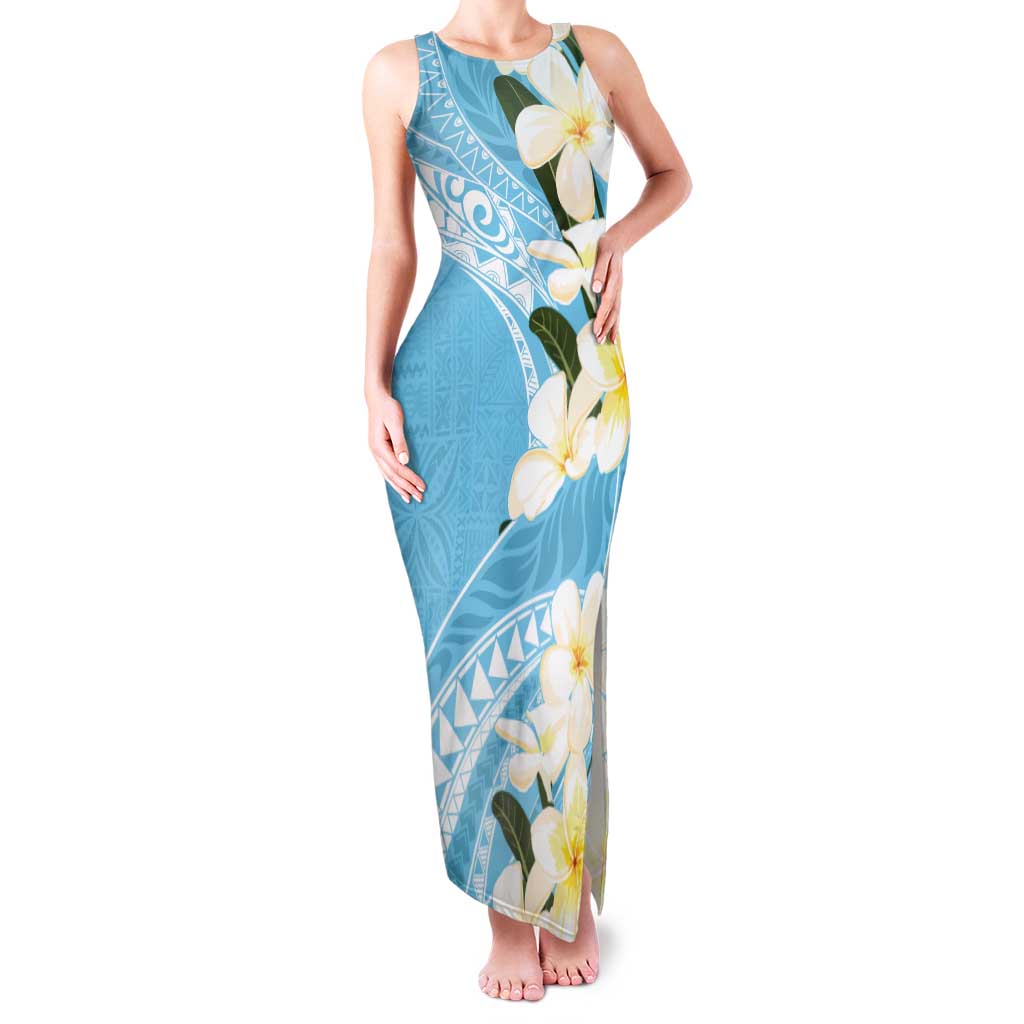 Aloha Hawaii Festive Family Matching Tank Maxi Dress and Hawaiian Shirt Frangipani Lace Classic - Turquoise