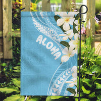 Aloha Hawaii Festive Garden Flag Frangipani Lace Classic - Turquoise LT7 Garden Flag Turquoise - Polynesian Pride