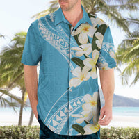 Aloha Hawaii Festive Hawaiian Shirt Frangipani Lace Classic - Turquoise LT7 - Polynesian Pride