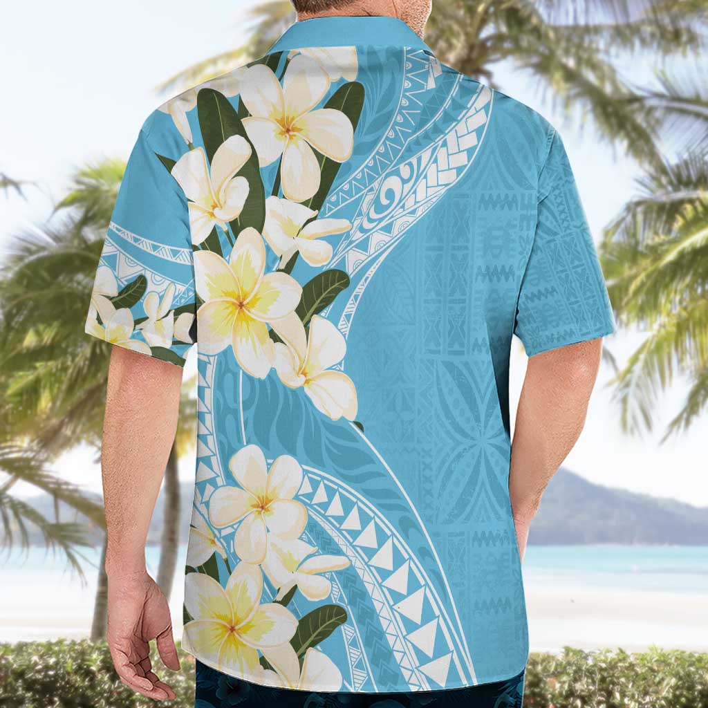 Aloha Hawaii Festive Hawaiian Shirt Frangipani Lace Classic - Turquoise LT7 - Polynesian Pride