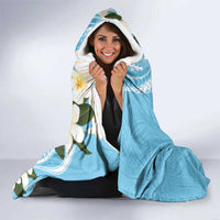 Aloha Hawaii Festive Hooded Blanket Frangipani Lace Classic - Turquoise LT7 - Polynesian Pride