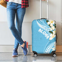 Aloha Hawaii Festive Luggage Cover Frangipani Lace Classic - Turquoise